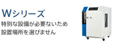 1200℃ Wシリーズ：特別な設備が必要ないため設置場所を選びません